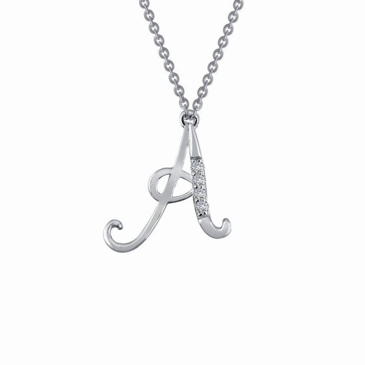 Letter A Pendant Necklace Layer Look