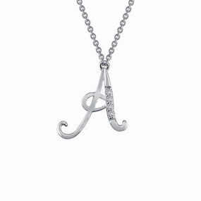Letter A Pendant Necklace Layer Look