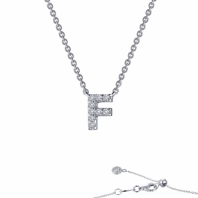 Letter F Pendant Necklace Shiny Texture Luxury Touch Design