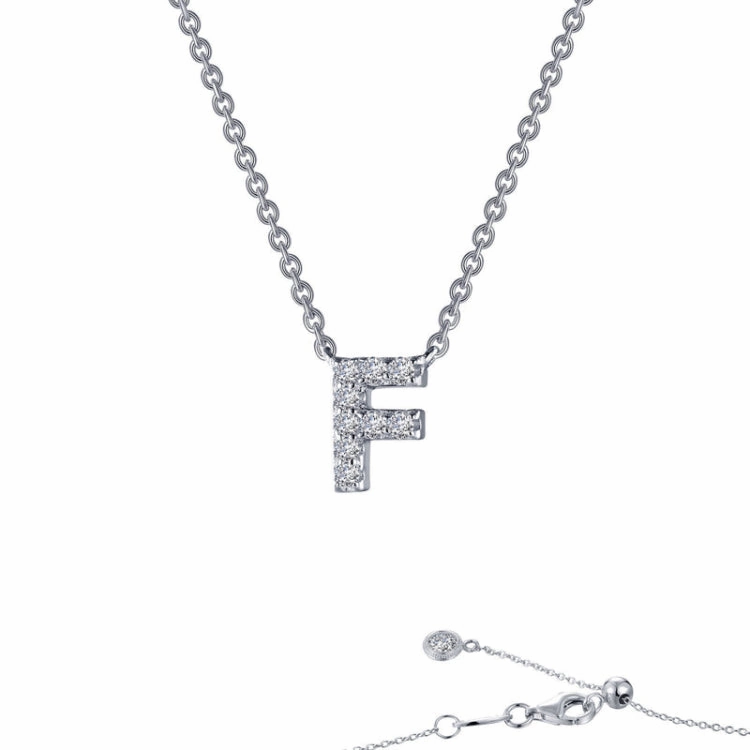 Letter F Pendant Necklace Shiny Texture Luxury Touch Design