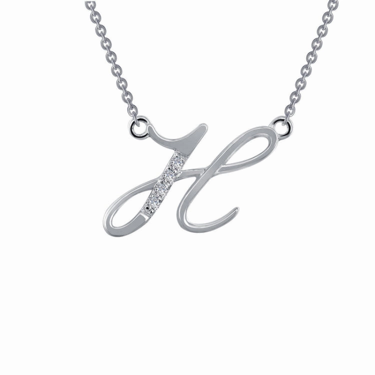 Letter H Pendant Necklace Delicate Feature