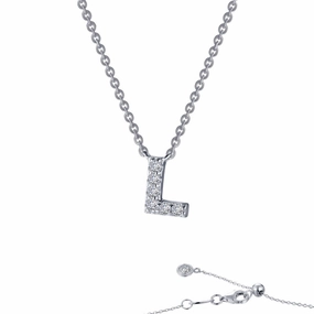 Romantic Edge Letter L Pendant Necklace