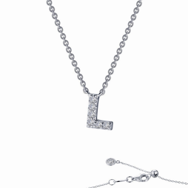 Romantic Edge Letter L Pendant Necklace