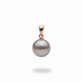 Iconic Feel Lilac Freshwater Pearl Pendant in Rose Gold - 9-10mm