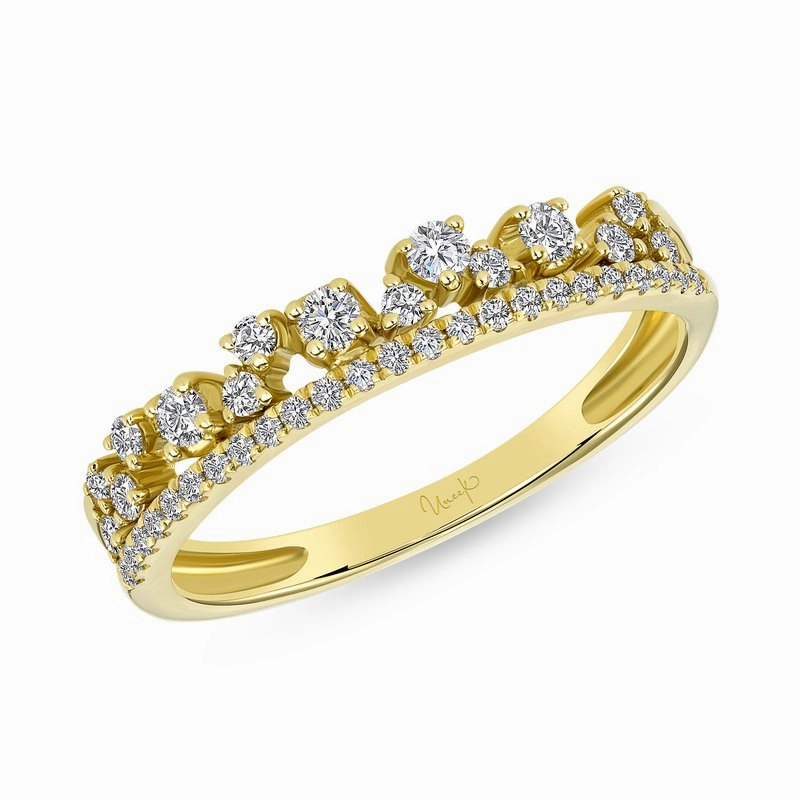 Subtle Elegance Polished Feature 14K Yellow Gold Stackable Collection Fashion Ring