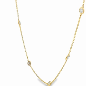Shine On Radiant Touch Pieces 14K Yellow Gold Diamonds by the Yard Necklace - 1.85 Carats