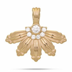 Romantic Event Exclusive Accent Mountain Naupaka Pendant in Gold with Lab Grown Diamonds - 40mm