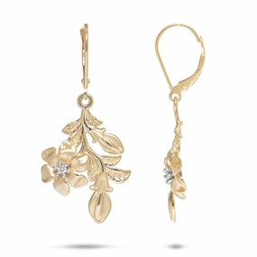 Mirror Selfie Statement Shine N????? Earrings in Gold with Diamonds - 27mm