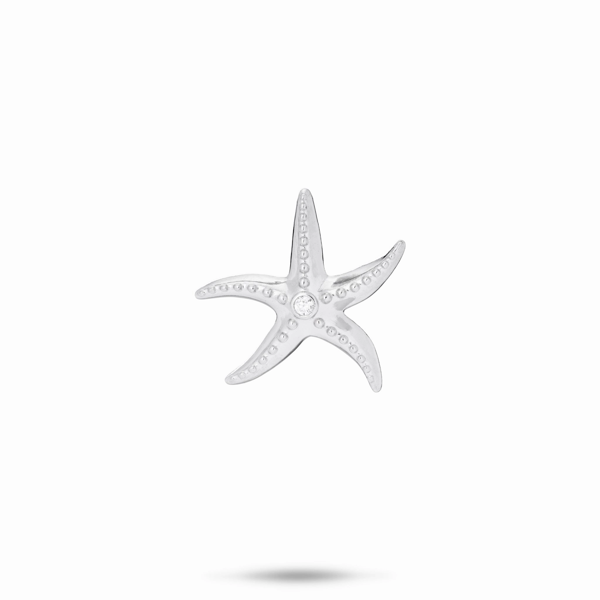 Starfish Pendant in Sterling Silver with Cubic Zirconia- 18mm Office Wear Quick Fit