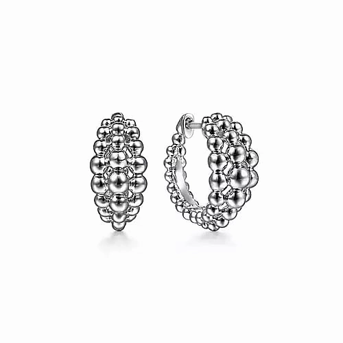925 Sterling Silver Bujukan Huggie Earrings Timeless Edge