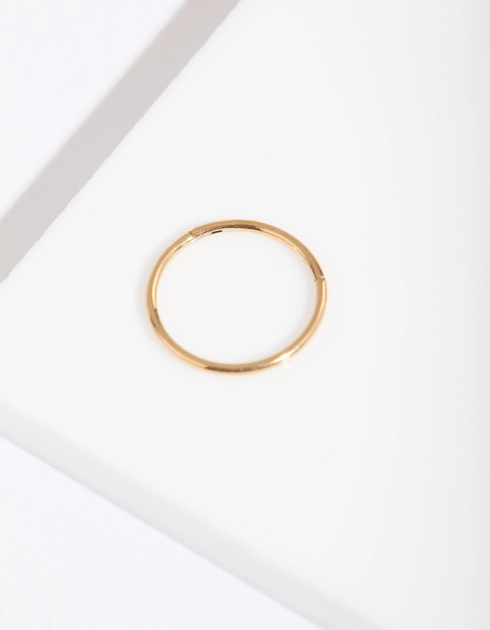 Gold Fine 10mm Clicker Earring Smooth Feature