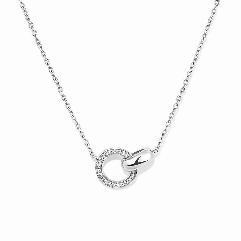 Pav?? Lab Grown Diamond Interlocking Love Necklace Classic Spark