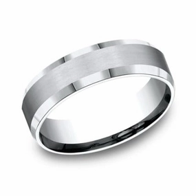 Timeless Adornment Excellent Look Comfort-Fit White Cobalt Wedding Band