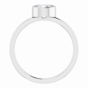 HighEnd Jewelry Fresh Spark Platinum 6 mm Natural White Sapphire Ring