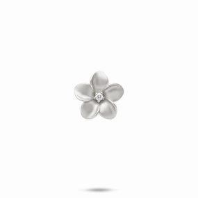 Unique Craft Vogue Touch Plumeria Pendant in White Gold with Diamond - 13mm