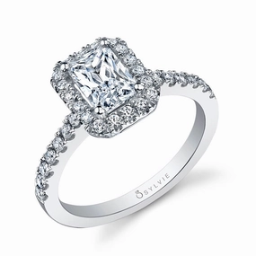 Artful Design Smooth Glow Chantelle - 14K White Gold Diamond Engagement Ring