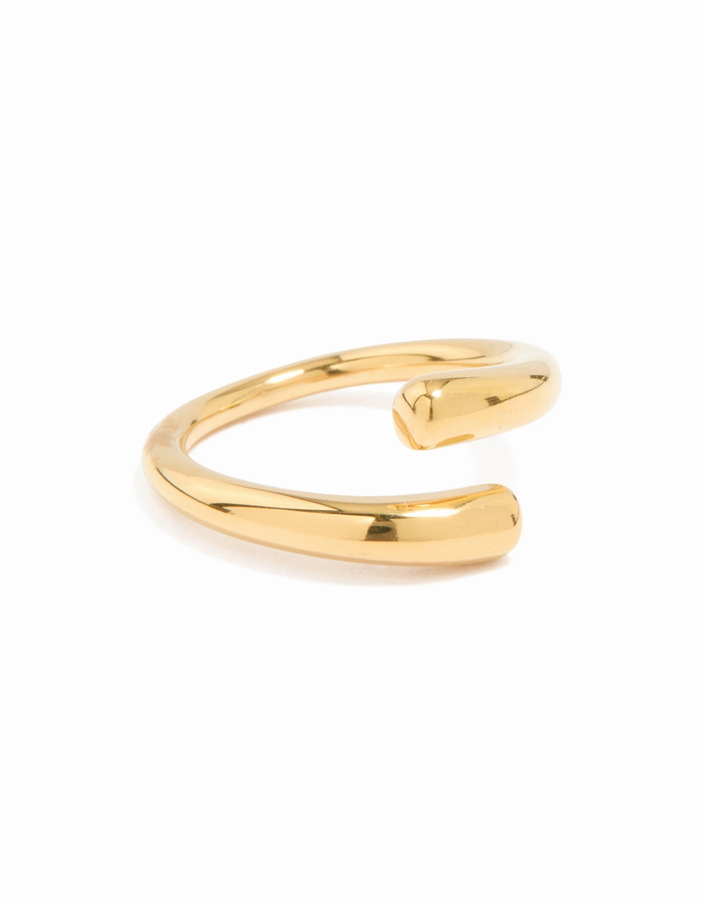 Waterproof Gold Plated Stainless Steel Swirl Wrap Ring Finest Touch