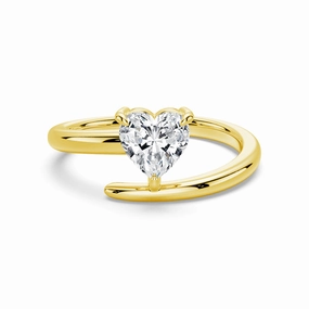 Refined Classic Heart Shaped Lab Grown Diamond Promise Ring Trendy Pieces