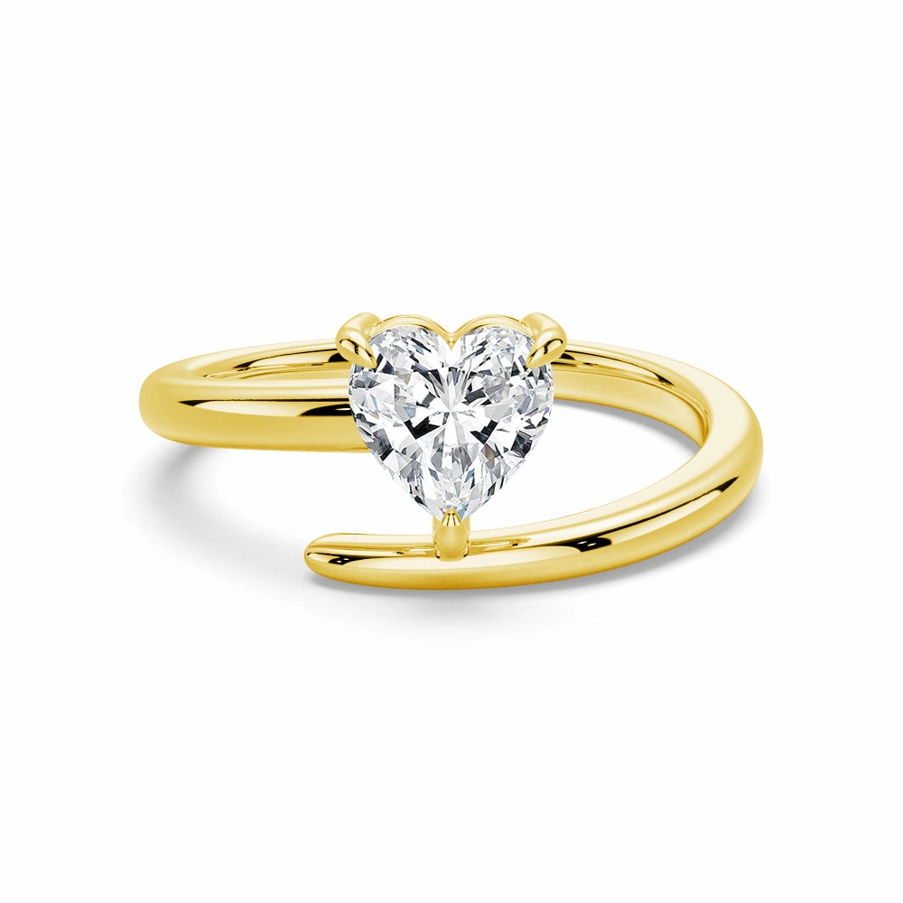 Gentle Finish Refined Classic Heart Shaped Lab Grown Diamond Promise Ring