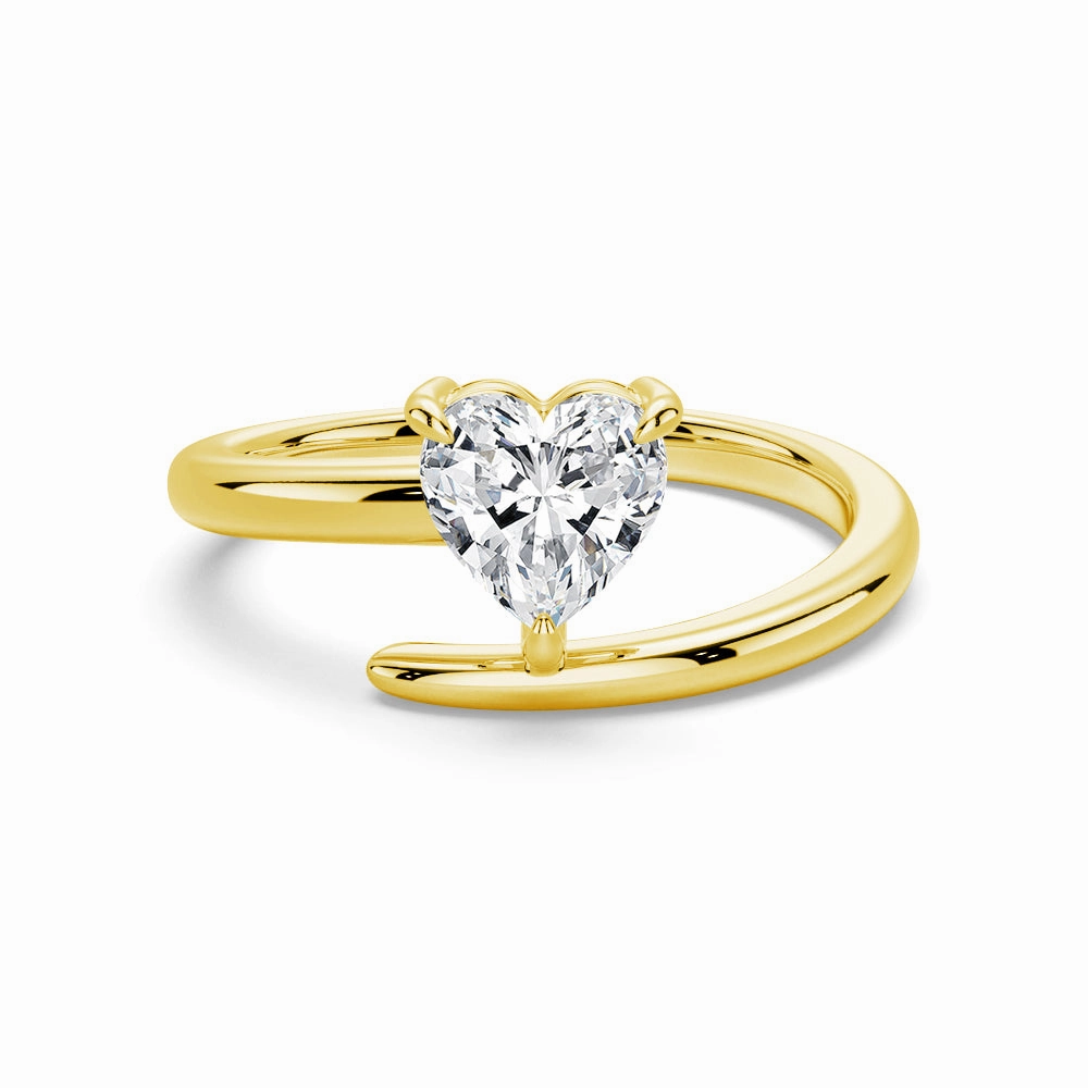 Comfort Mood Understated Style Refined Classic Heart Shaped Lab Grown Diamond Promise Ring