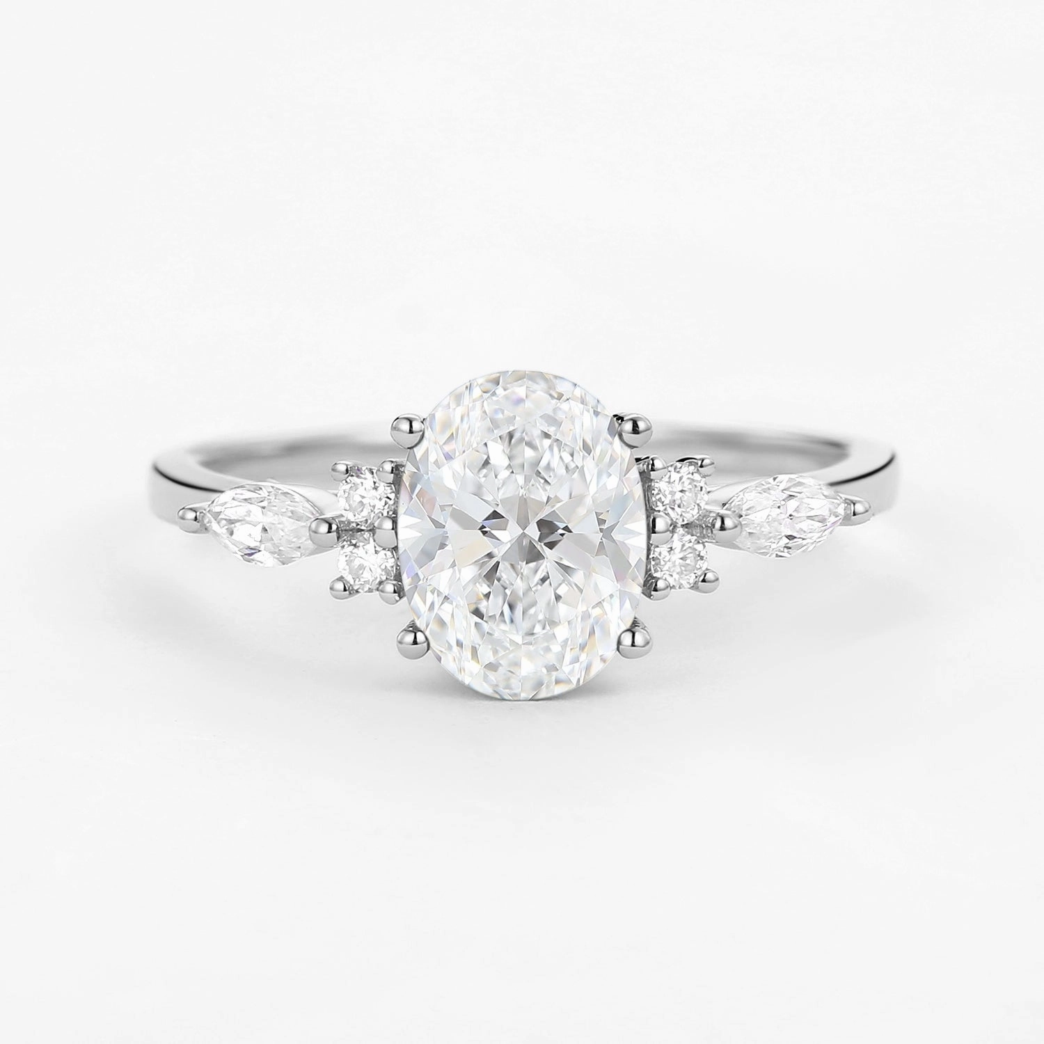 Low-Cost Art Value Ornament 1.5ct Oval Cut Lab Grown Diamond Yellow Gold Engagement Ring