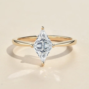 Delicate Piece Eye Catcher 1.0ct Triangle Cut Moissanite Classic Solitaire Ring