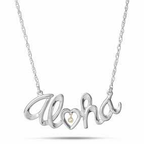 18" Aloha Necklace in Sterling Silver with Diamond Timeless Favorite
