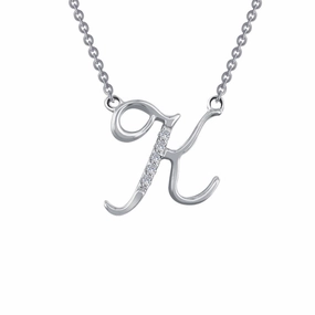 Understated Shine Letter K Pendant Necklace