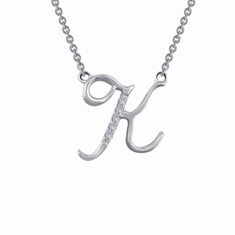 Understated Shine Letter K Pendant Necklace