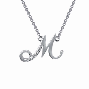 Letter M Pendant Necklace Bold Glance Cool feature