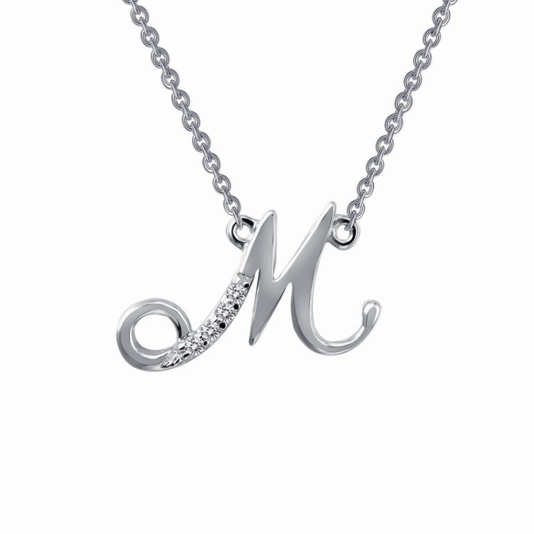 Letter M Pendant Necklace Bold Glance Cool feature