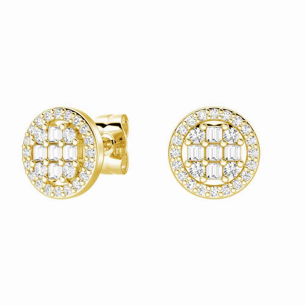 Infinity Halo Lab Grown Diamond Circle Cluster Sutd Earrings Trendy Detail Iconic look