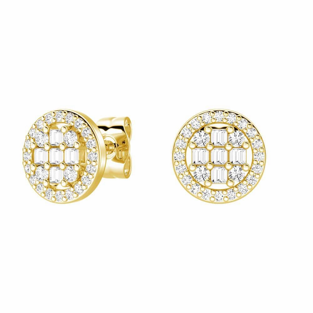 Festive Touch Effortless Match Infinity Halo Lab Grown Diamond Circle Cluster Sutd Earrings