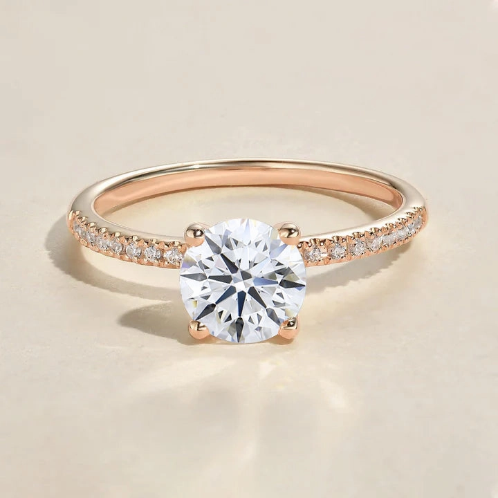 1.0-2.0ct Round Classic 4-Prong Solitaire Lab Grown Diamond Ring Urban Chic Personal Appearance