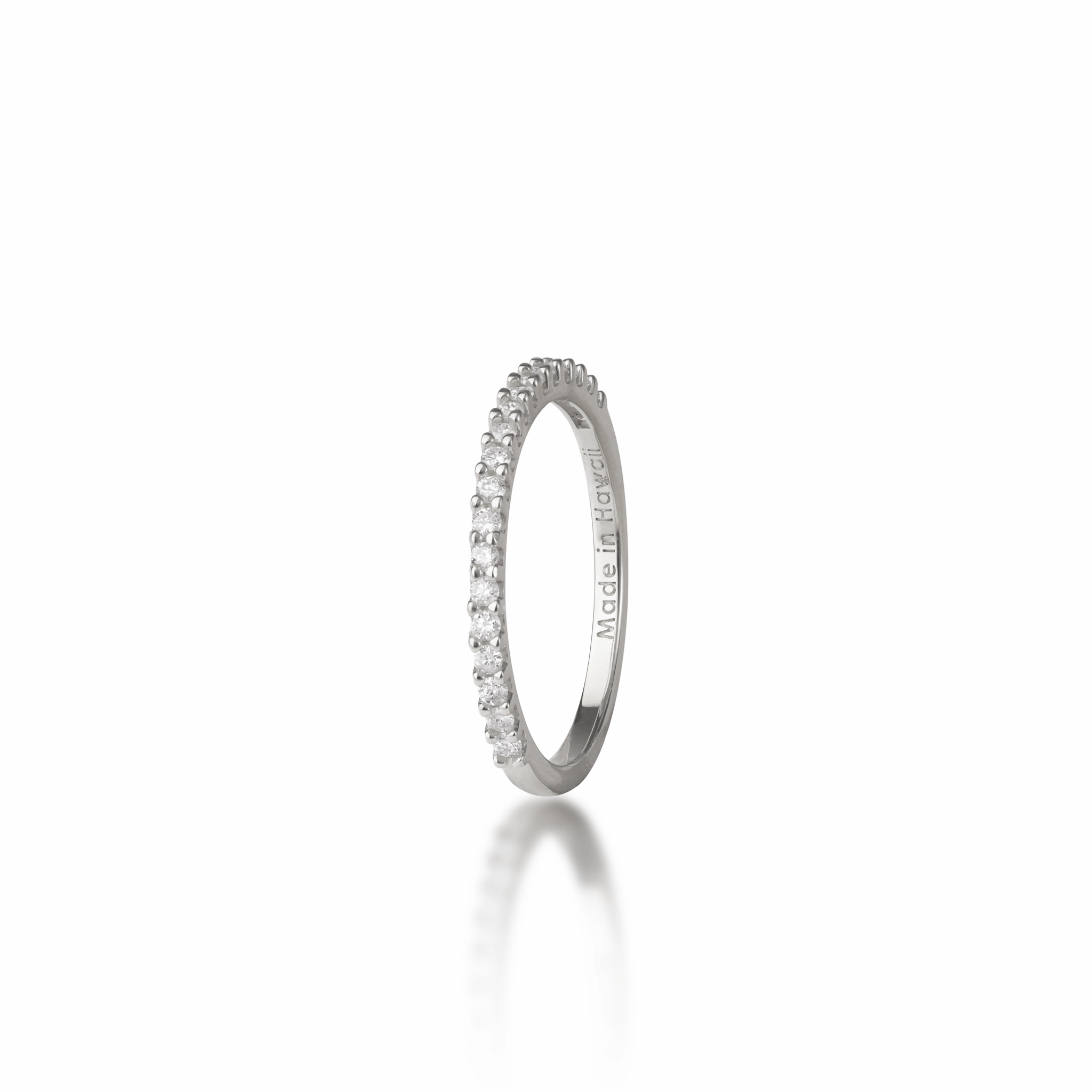 Natural Elements Timeless Design Anniversary Ring in White Gold with Diamonds