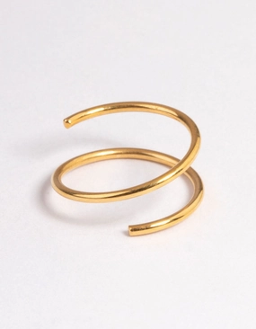 Gold Plated Surgical Steel Double Twist Nose Ring Spark Moment