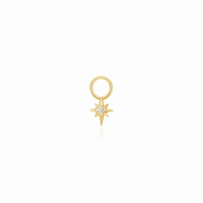 Gold Star Earring Charm Modern Flow