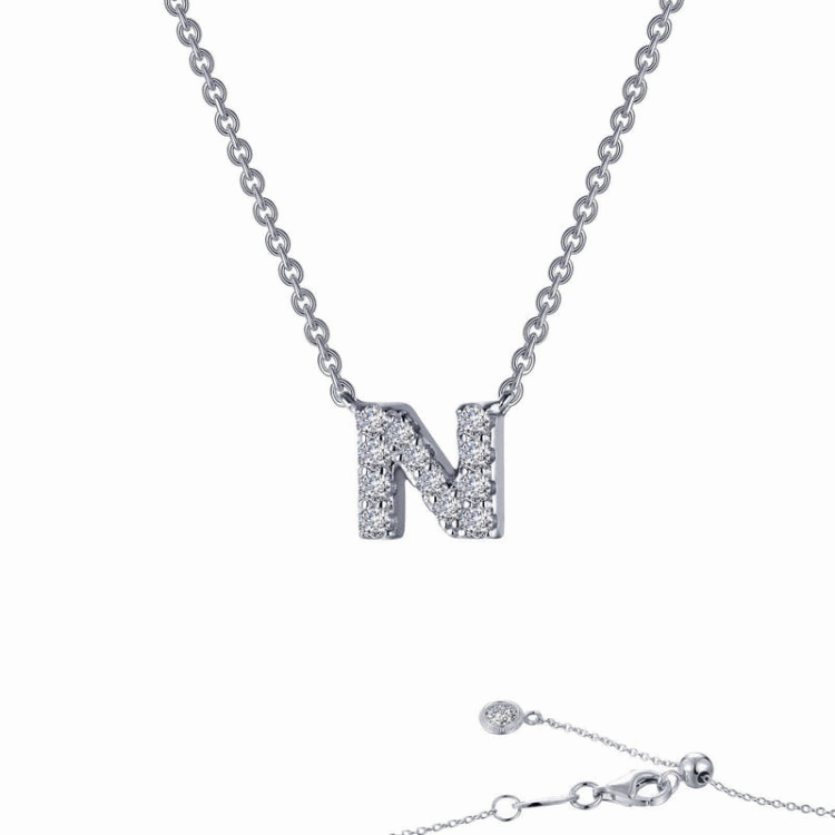 Simple Edge Letter N Pendant Necklace