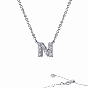 Simple Edge Letter N Pendant Necklace