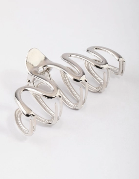 Formal Detail Spark Touch Silver Squiggle Claw Clip