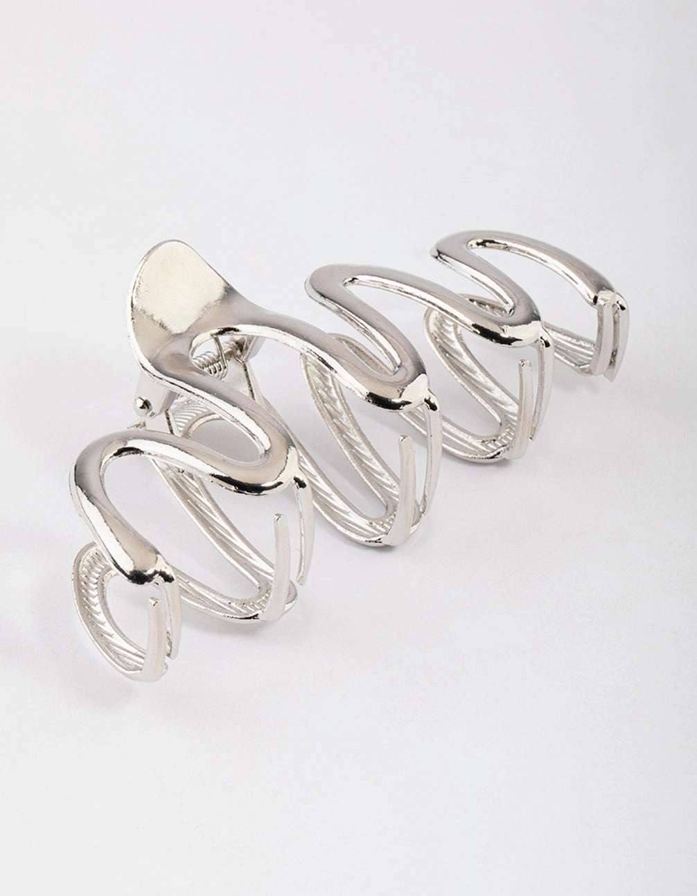 Formal Detail Spark Touch Silver Squiggle Claw Clip