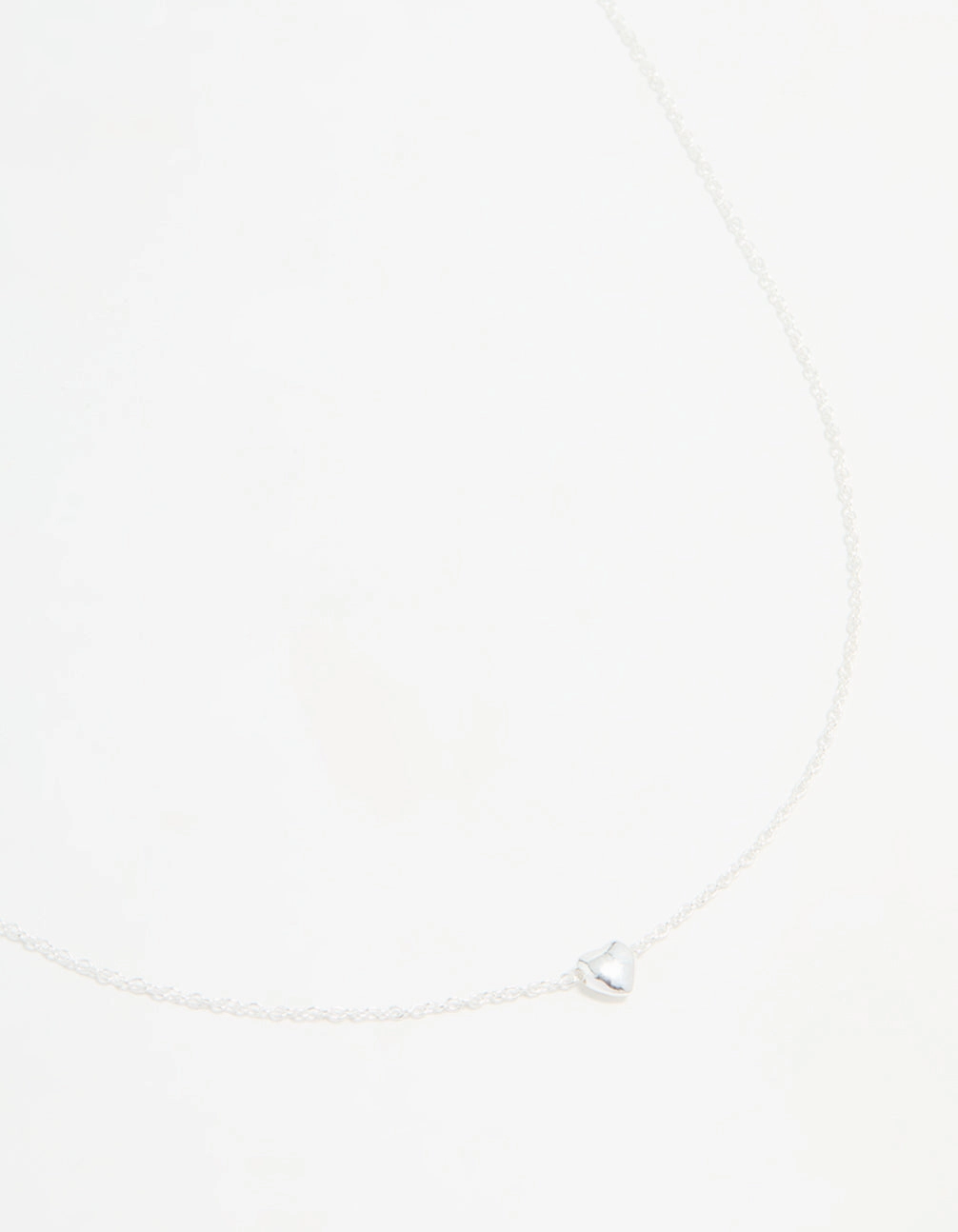 Sterling Silver Heart Pendant Necklace Timeless Contour