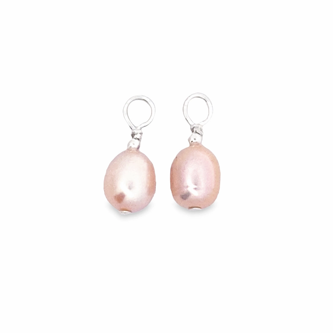 Festive Style Gift Appeal Sterling Silver Pink Freshwater Pearl Earring Charms