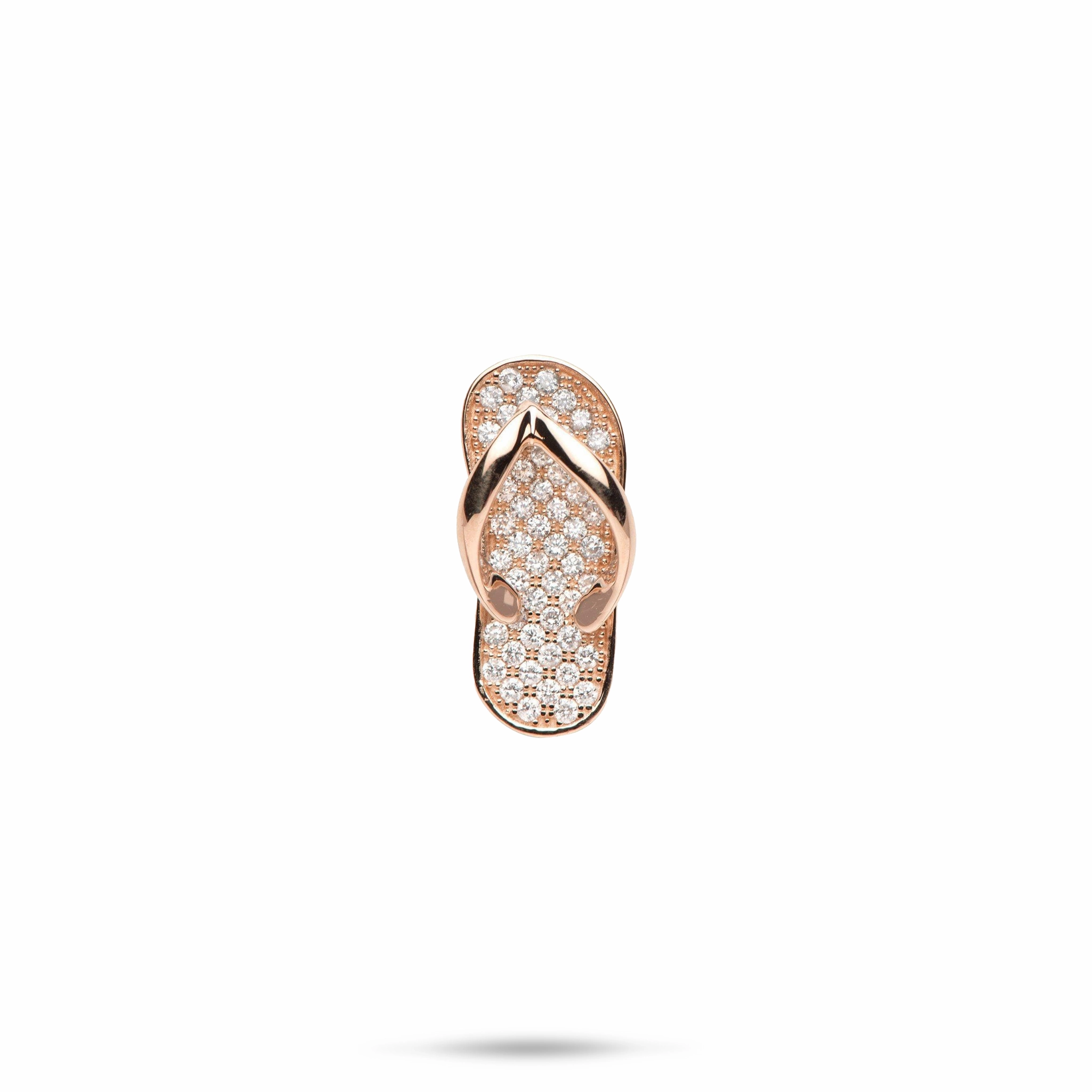 Vibrant Appeal Classic Fashion Slipper Pendant in Rose Gold with Diamonds - 18mm