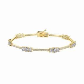 Stylish Station Bracelet Luminous Detail Silky Finish