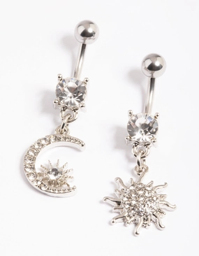 Surgical Steel Luna & Solstice Belly Ring Pack Personal Style