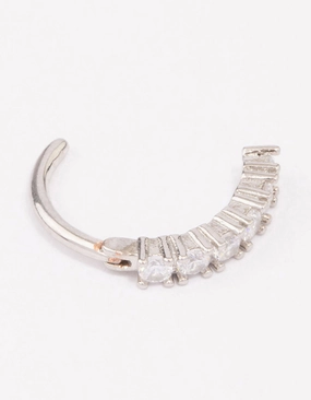 Surgical Steel Round Cubic Zirconia Curve Belly Ring Romantic Design Comfort Mood