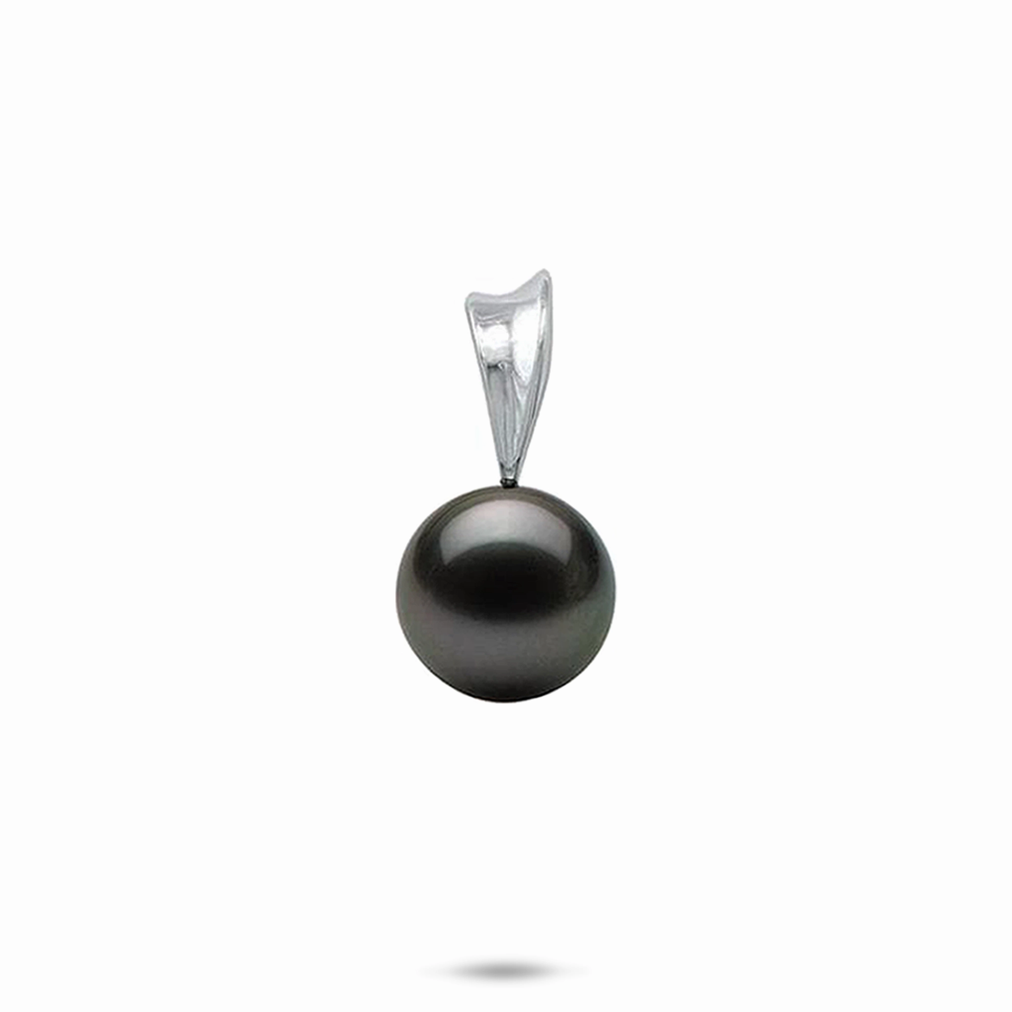 Tahitian Black Pearl Pendant in White Gold - 10-11mm Radiant Gem