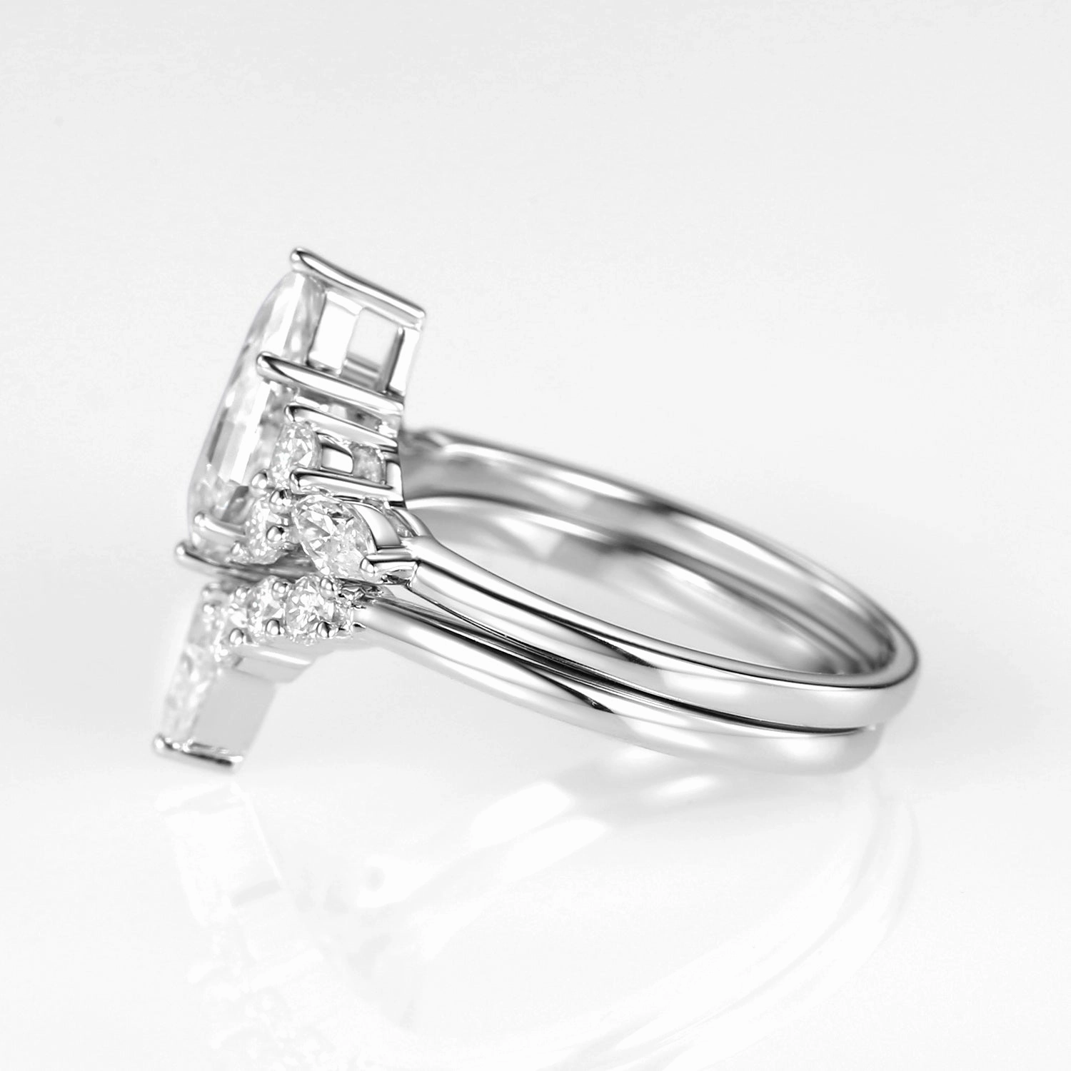 Timeless Touch Exchange Option Twin Flames - 1.0ct Kite Lab Grown Diamond Ring Set 2pcs