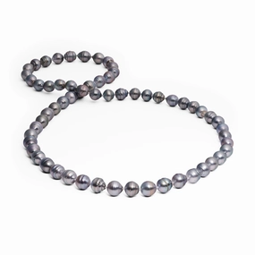 30" Circle Tahitian Black Pearl Strand - 10-12mm Luxury Design